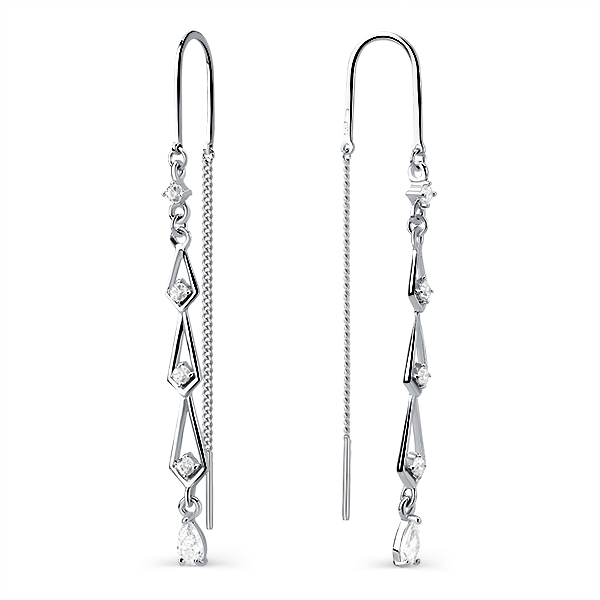 Серьги Серебро родированное 320701G726л