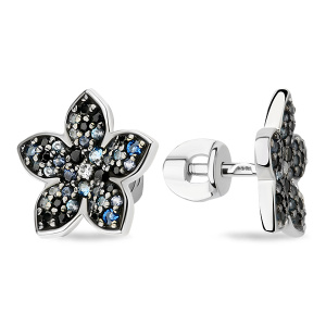 Серьги Серебро родированное 3987015431л-1-1