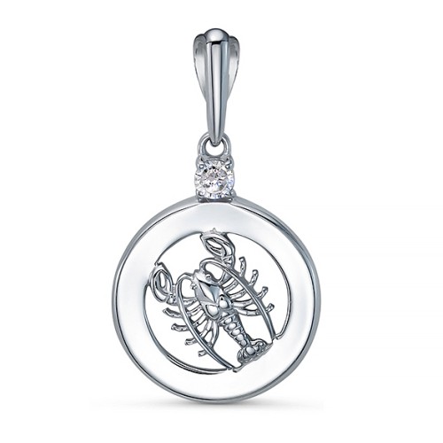 Подвеска Серебро родированное С034025