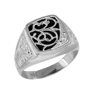 Кольцо Серебро родированное 3302045р